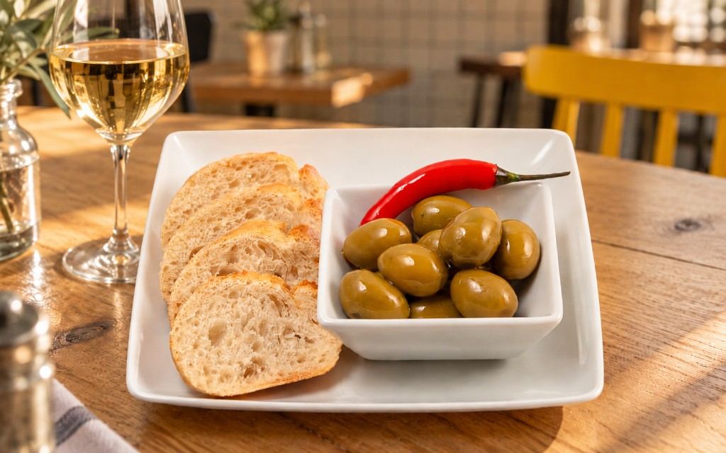 1 · Snacks & Wein